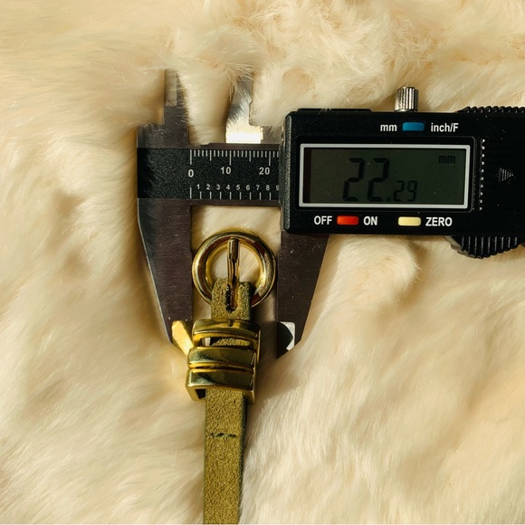 Free People Inversed Genuine Leather Skinny-Skinny Long Green Suede Belts - Picture 7 of 15